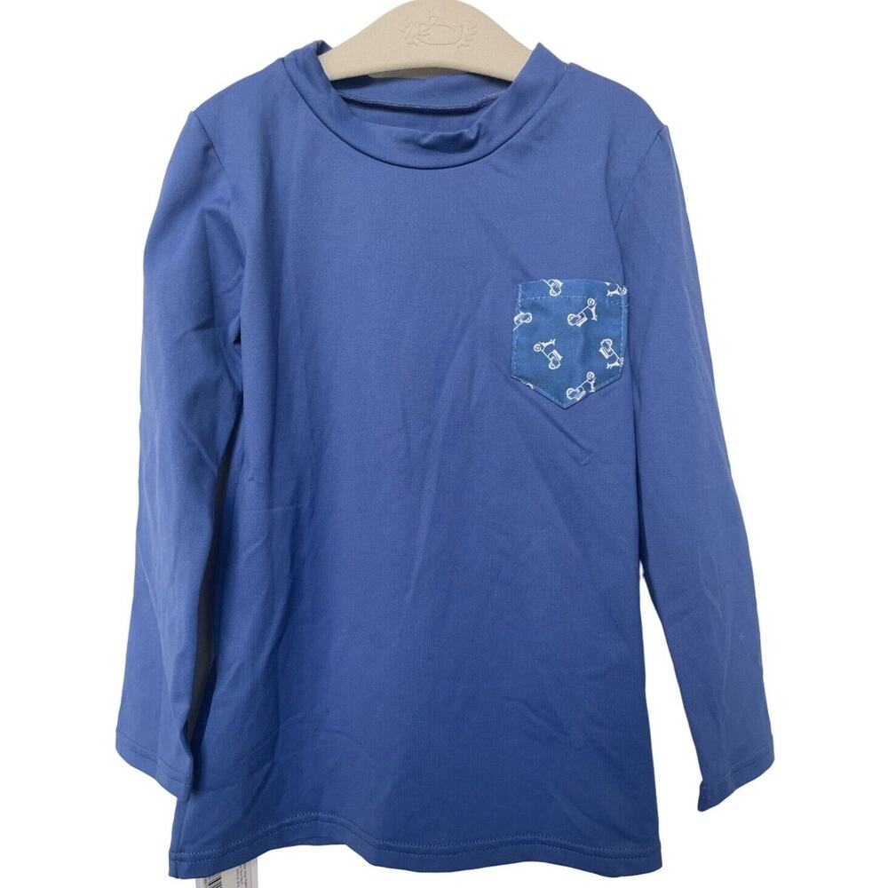 Vespa Rashguard Childrenchic Blue Long Sleeve Swim Top Size 8 NWT